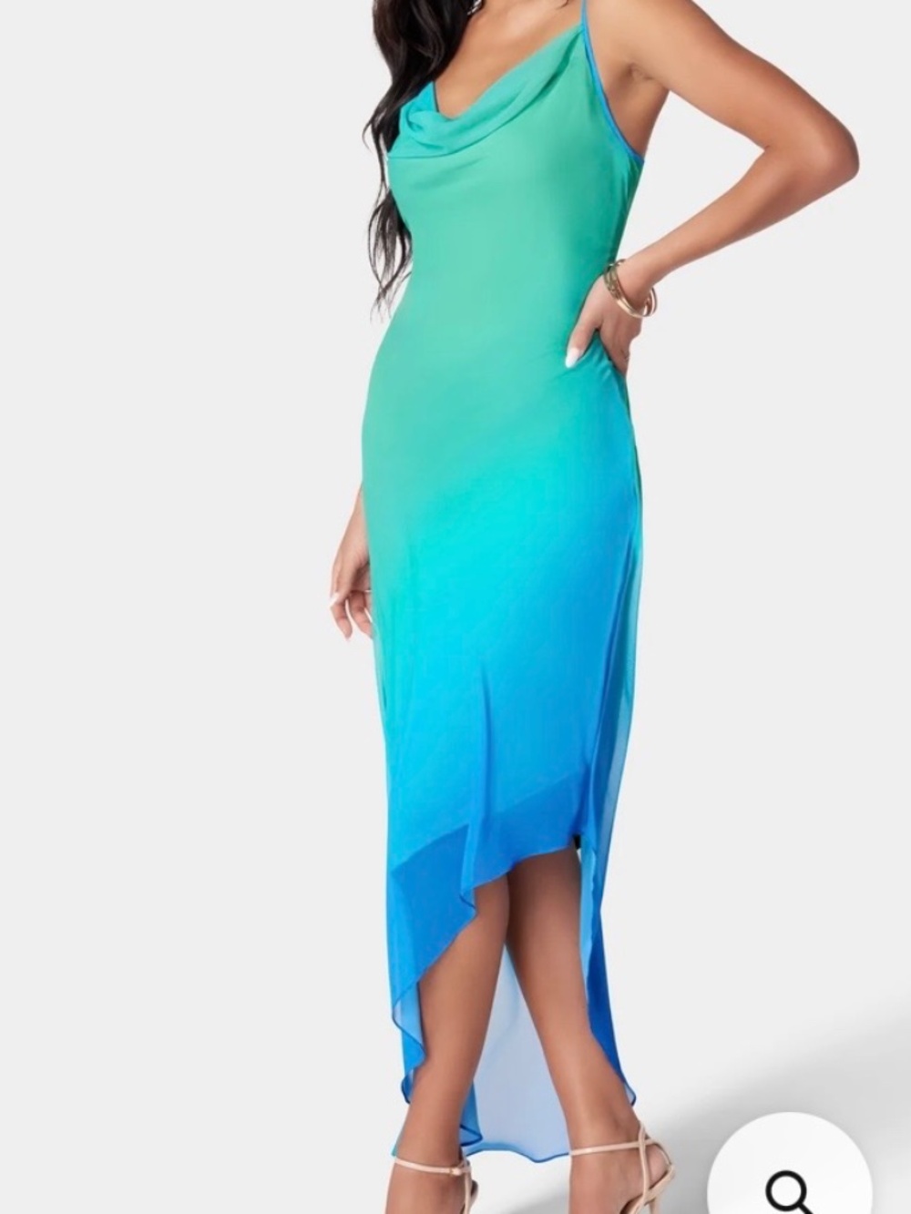 Asymmetrical ombre Bebe dress